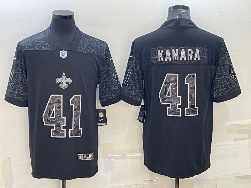Men New Orleans Saints #41 Kamara Black Reflector 2022 Nike Limited NFL Jersey